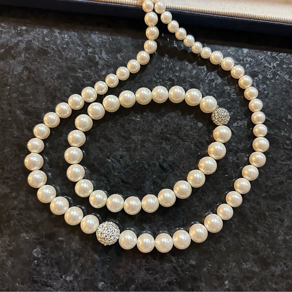 JB Robinson Jewelers matching Pearls and Diamond Necklace & Bracelet